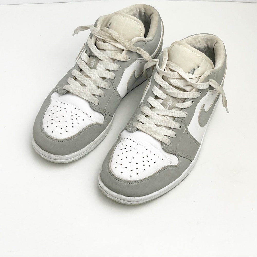NIKE Jordan 1 Wolf Gray White Low Top Lace Up Sneakers #DC0774-105, Size 6.5 - Picture 6 of 15